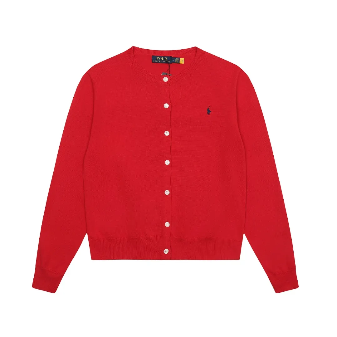 🅿️190 "Top Quality" Style Number: DS010# [Ralph Lauren Solid Color Round Neck Basic Pony Embroidered Logo Knitted Cardigan Long Sleeve] ✅Ralph Lauren Classic Basic Versatile Jersey Cardigan Long Sleeve Small Jacket ✅Main supplier of platform live broadcast wholesale entities ✅ZP quality 1:1 pattern making Scan the code to enter the GF website Counter quality ✅Details and quality The only one in Guangzhou Imported quality cotton yarn Mainly high-end Cost-effective, good quality, no need to say more ✅The version is restored to the original, loose, comfortable and stress-free, simple is high-end, classic is timeless ✅The upper body is simple and easy to match, a must-have for goddess ootd. Good-looking clothes are never picky. A must-have in the goddess’ wardrobe. Size: S-XL Color: Off-white, light blue, pink, khaki, army green, gray, navy, black, Chinese red, mint green